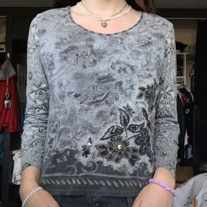 Cool 2000s grunge graphic long sleeve ❤︎